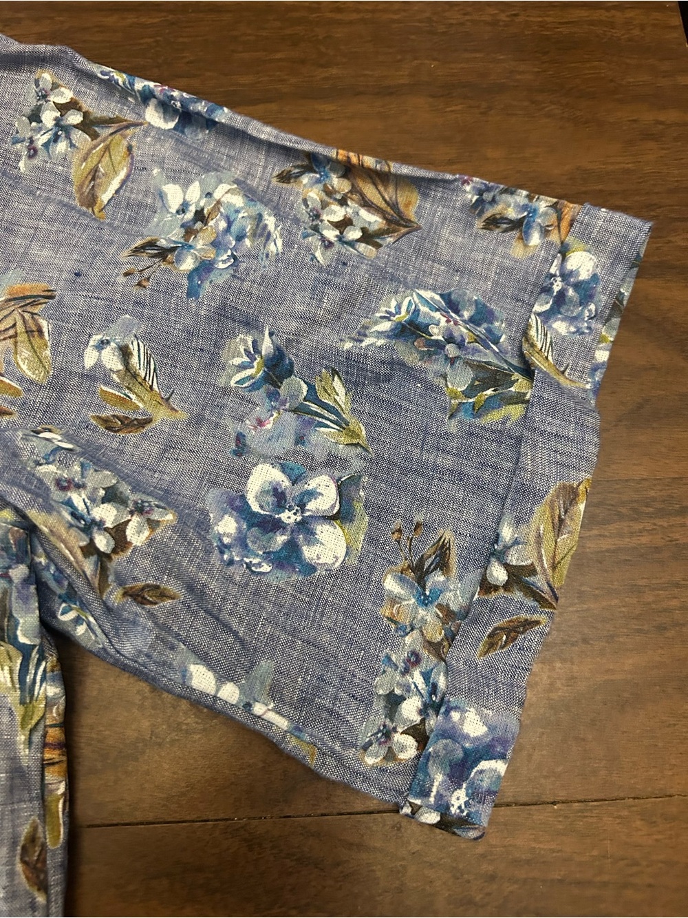 FRANK & EILEEN ‘Rosie’ 100% Linen Short Sleeve Shirt Floral & Bird Print - Picture 7 of 16